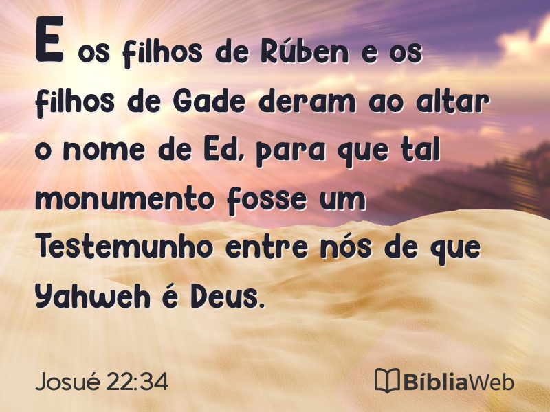 Josué 22:34 em imagem para compartilhar