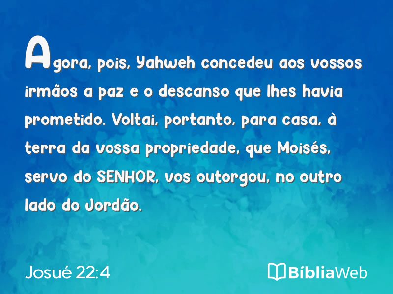 Josué 22:4 em imagem para compartilhar