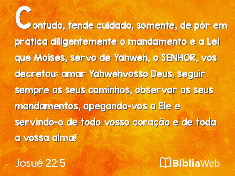 Josué 22:5 em imagem para compartilhar