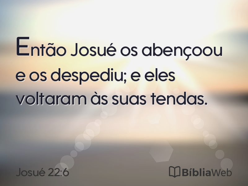 Josué 22:6 em imagem para compartilhar