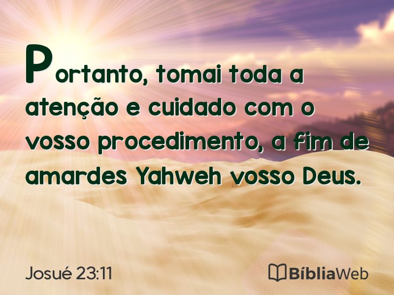 Josué 23:11 em imagem para compartilhar