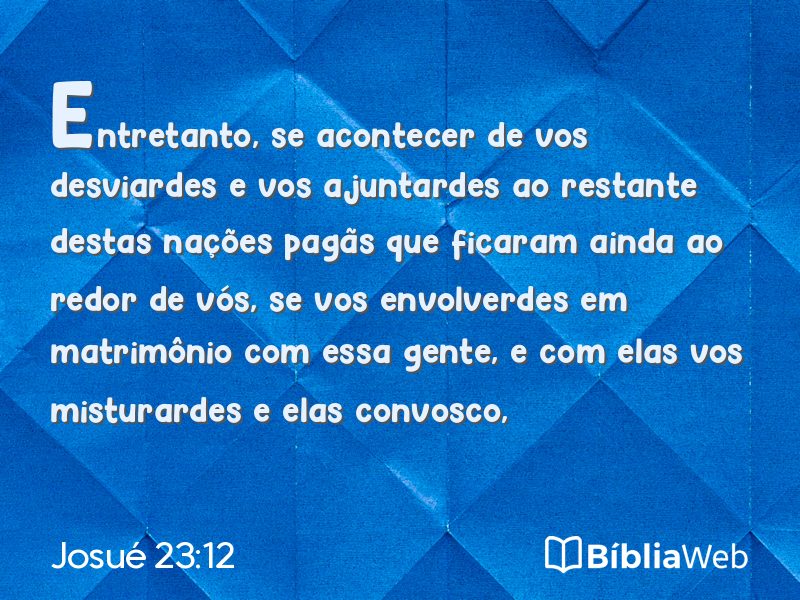 Josué 23:12 em imagem para compartilhar
