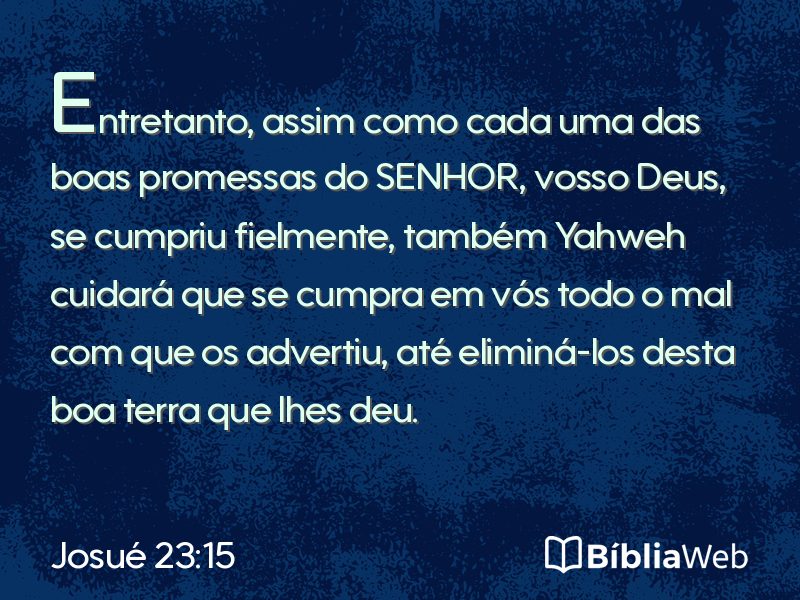 Josué 23:15 em imagem para compartilhar