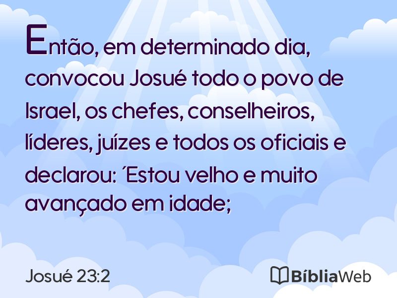 Josué 23:2 em imagem para compartilhar