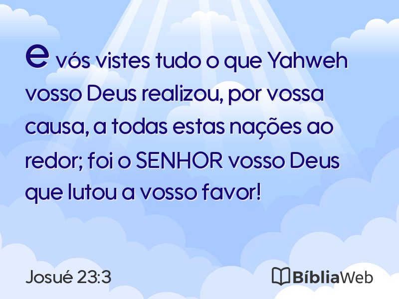 Josué 23:3 em imagem para compartilhar
