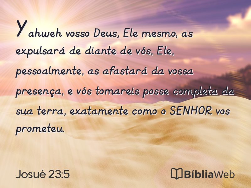 Josué 23:5 em imagem para compartilhar