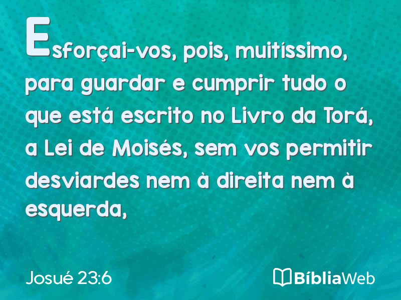 Josué 23:6 em imagem para compartilhar