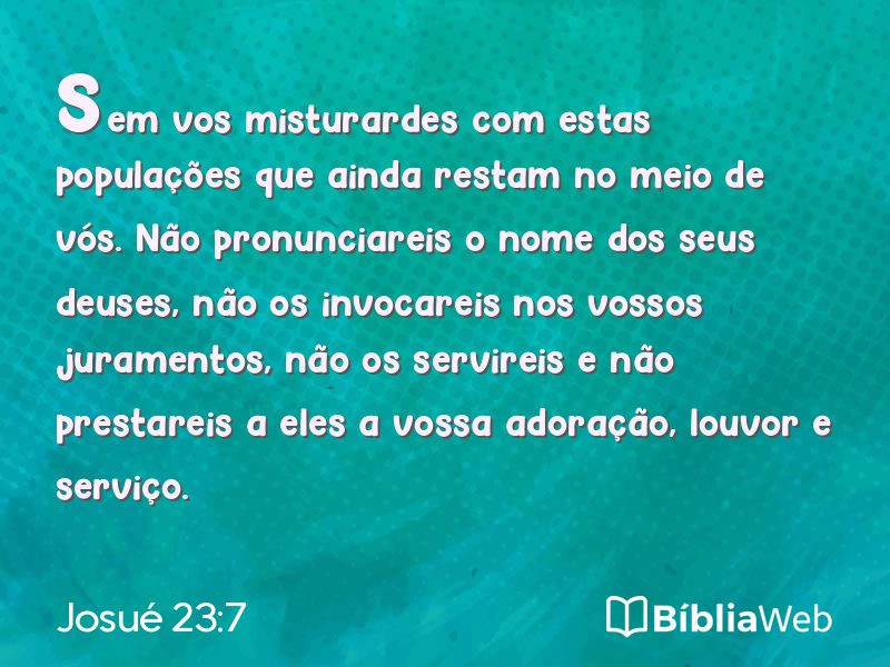 Josué 23:7 em imagem para compartilhar