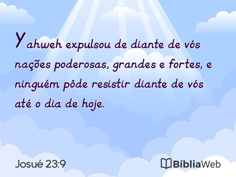 Josué 23:9 em imagem para compartilhar