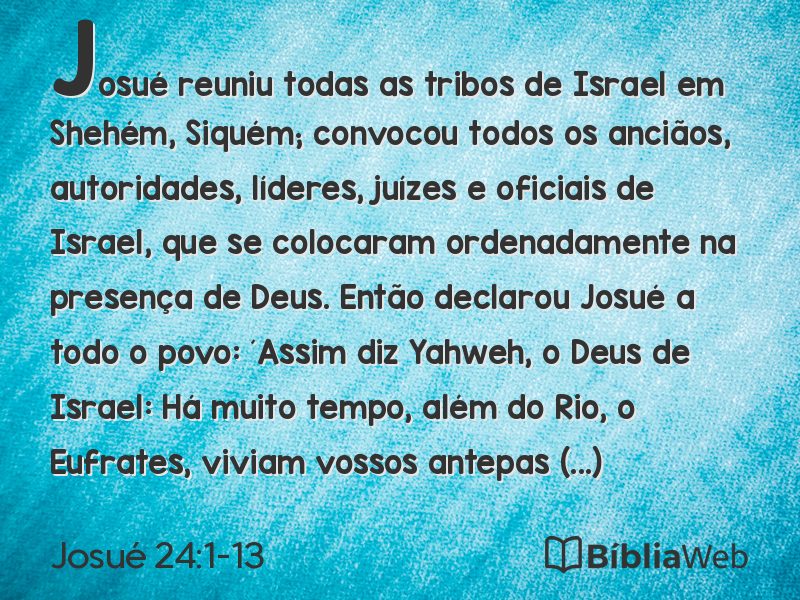 Josué 24:1-13 em imagem para compartilhar
