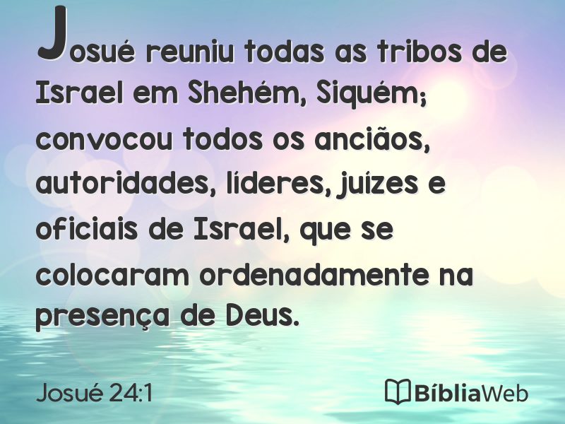 Josué 24:1 em imagem para compartilhar