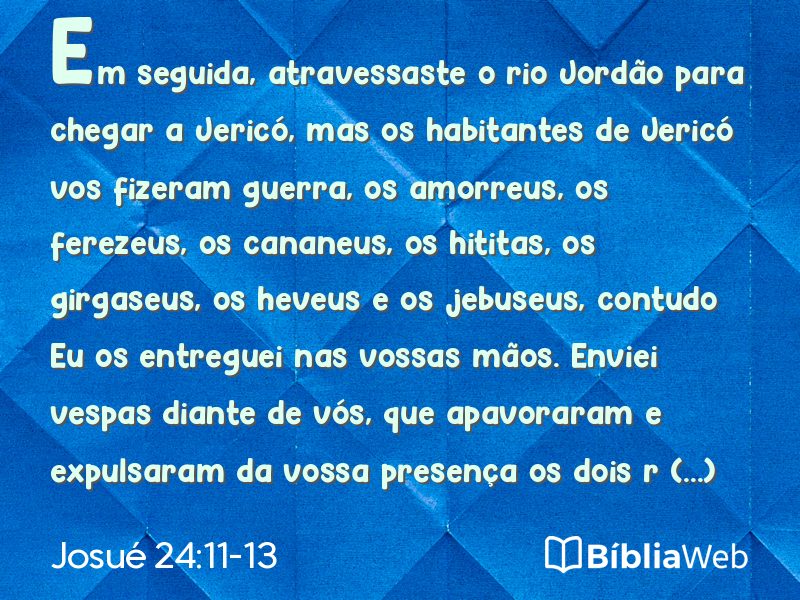 Josué 24:11-13 em imagem para compartilhar