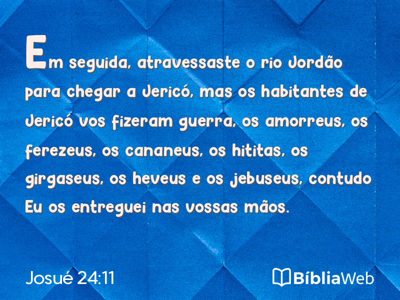 Josué 24:11 em imagem para compartilhar