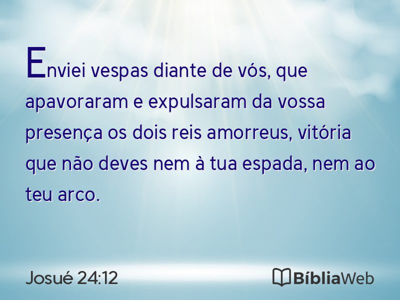 Josué 24:12 em imagem para compartilhar