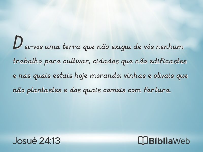 Josué 24:13 em imagem para compartilhar