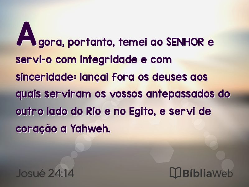 Josué 24:14 em imagem para compartilhar