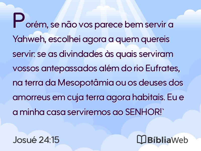 Josué 24:15 em imagem para compartilhar