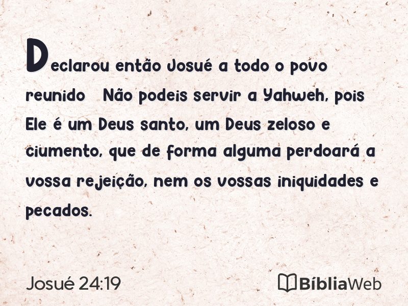 Josué 24:19 em imagem para compartilhar