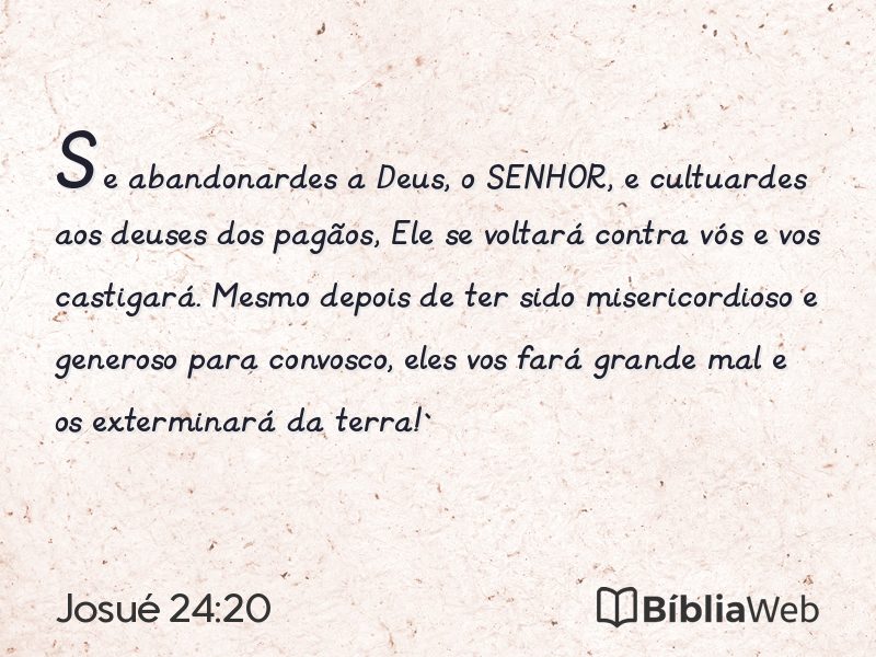 Josué 24:20 em imagem para compartilhar