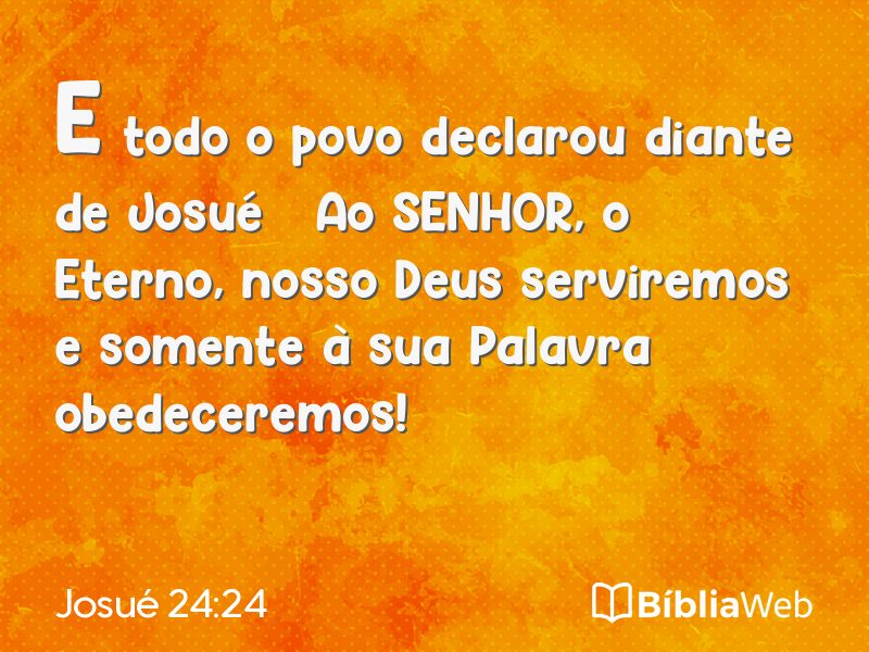 Josué 24:24 em imagem para compartilhar