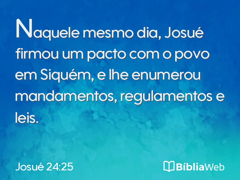 Josué 24:25 em imagem para compartilhar