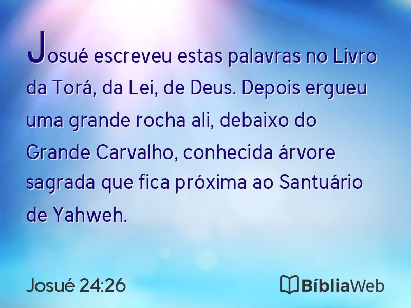 Josué 24:26 em imagem para compartilhar