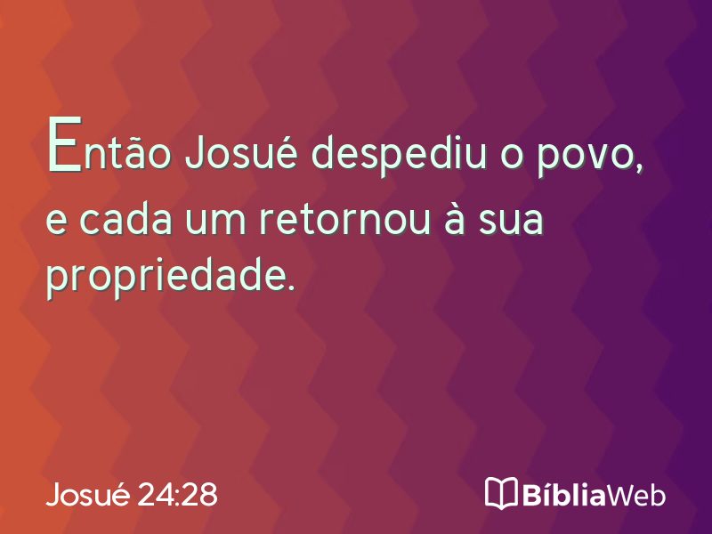 Josué 24:28 em imagem para compartilhar