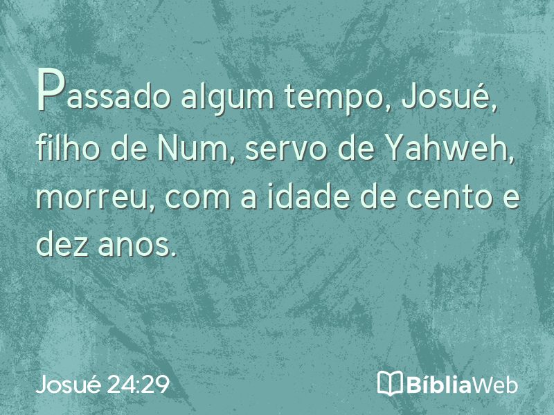 Josué 24:29 em imagem para compartilhar
