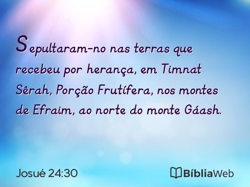 Josué 24:30 em imagem para compartilhar