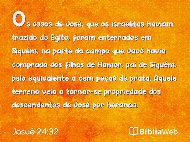 Josué 24:32 em imagem para compartilhar