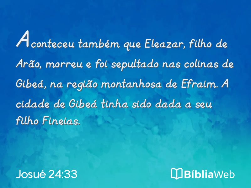 Josué 24:33 em imagem para compartilhar