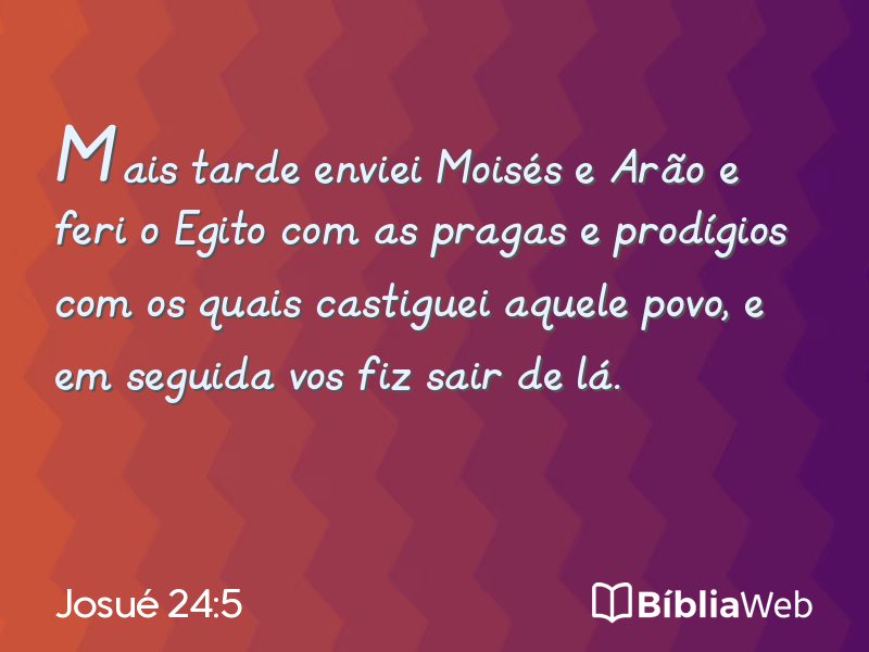 Josué 24:5 em imagem para compartilhar