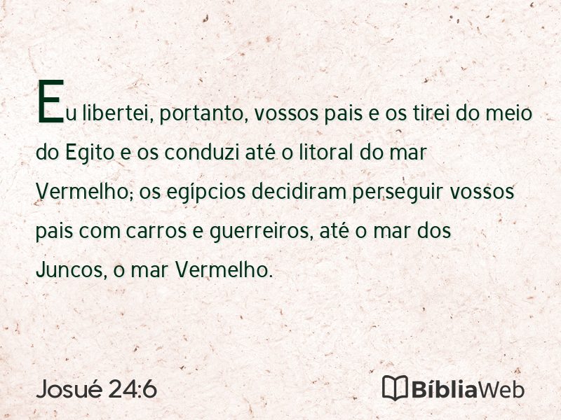 Josué 24:6 em imagem para compartilhar