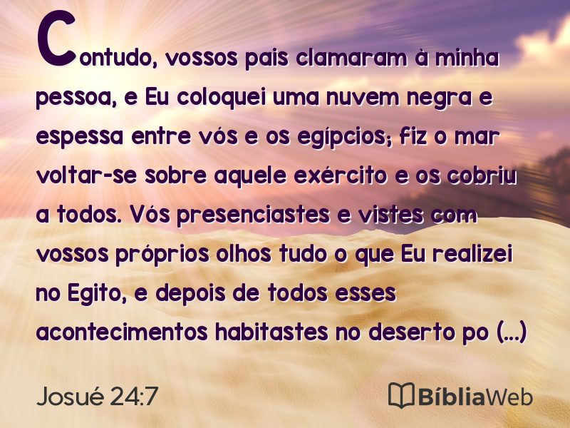 Josué 24:7 em imagem para compartilhar