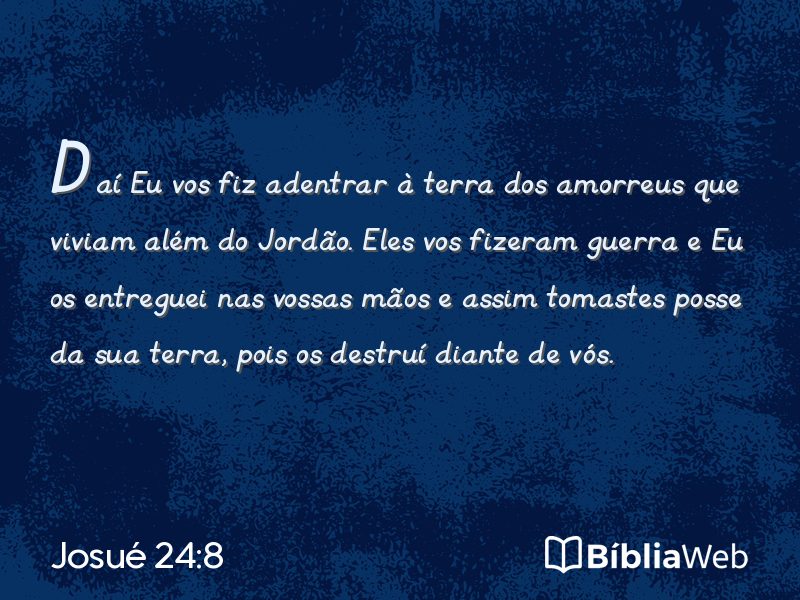 Josué 24:8 em imagem para compartilhar
