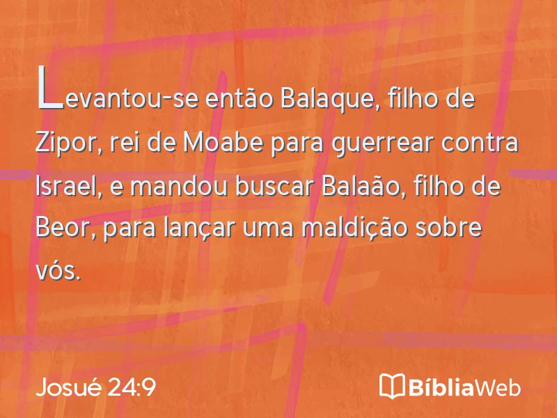 Josué 24:9 em imagem para compartilhar