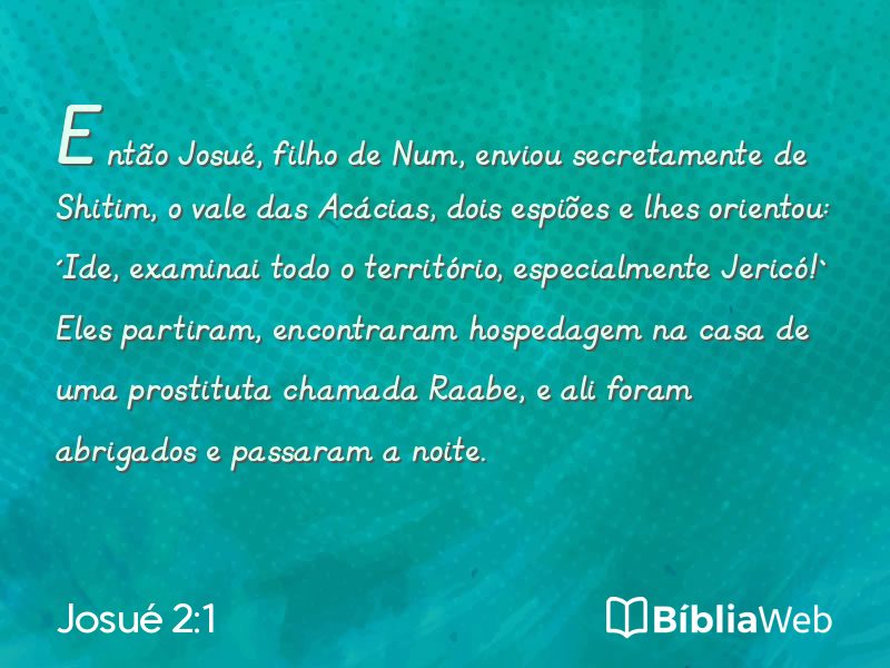 Josué 2:1 em imagem para compartilhar