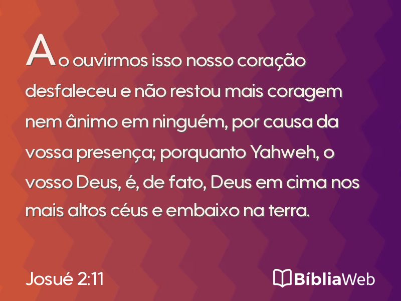 Josué 2:11 em imagem para compartilhar