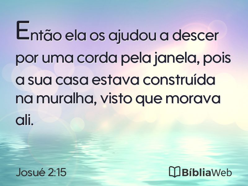 Josué 2:15 em imagem para compartilhar