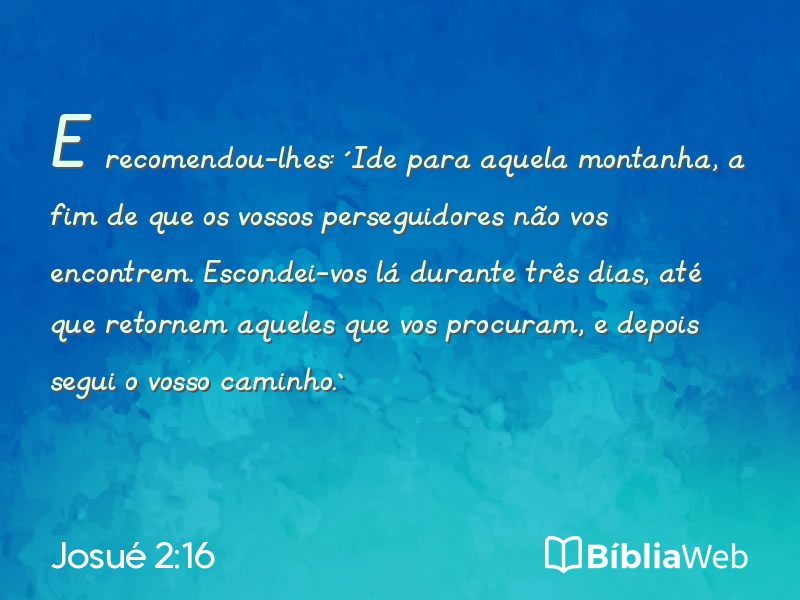 Josué 2:16 em imagem para compartilhar