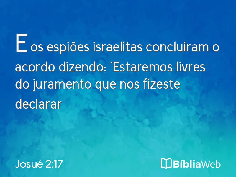 Josué 2:17 em imagem para compartilhar