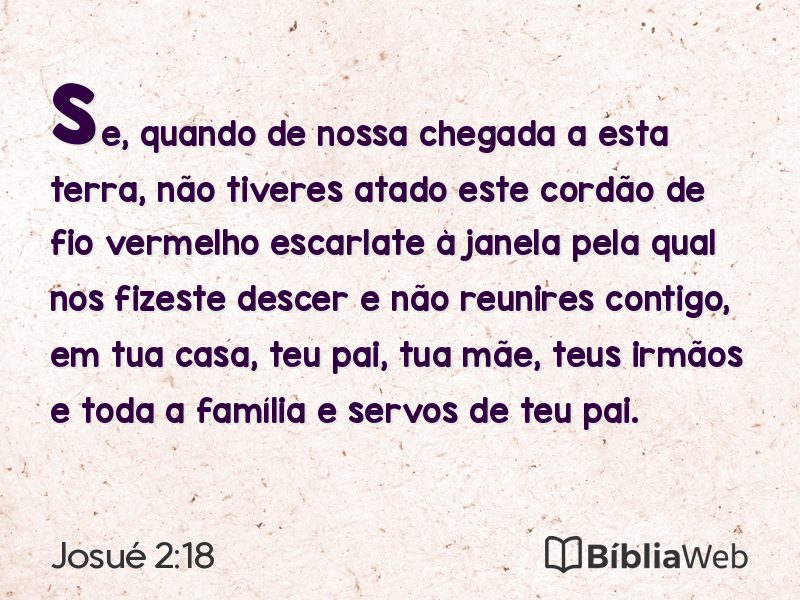 Josué 2:18 em imagem para compartilhar