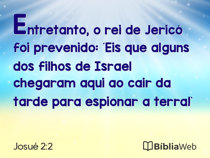 Josué 2:2 em imagem para compartilhar