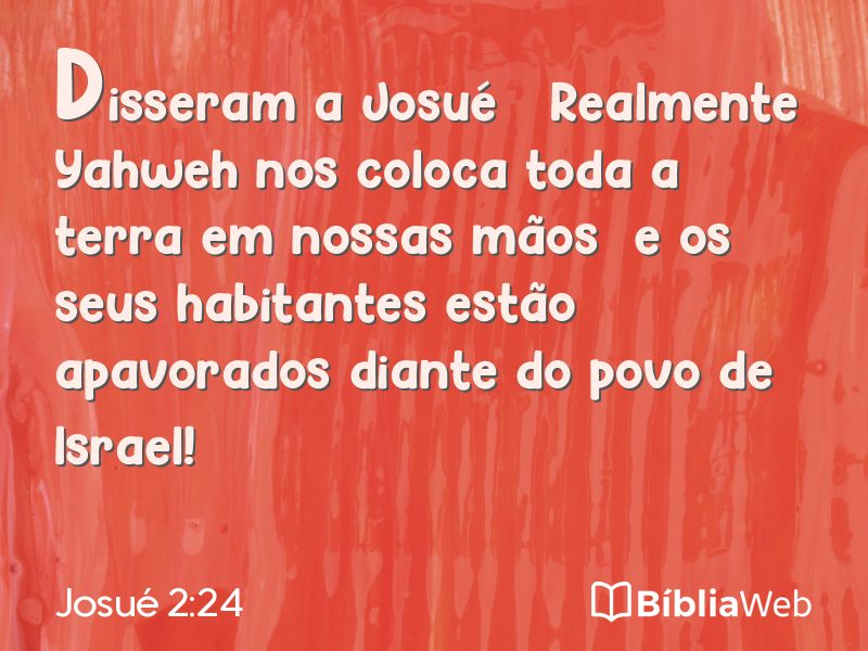 Josué 2:24 em imagem para compartilhar