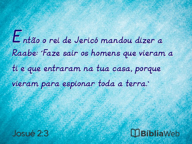 Josué 2:3 em imagem para compartilhar
