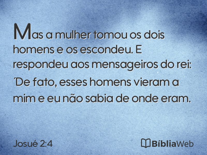 Josué 2:4 em imagem para compartilhar
