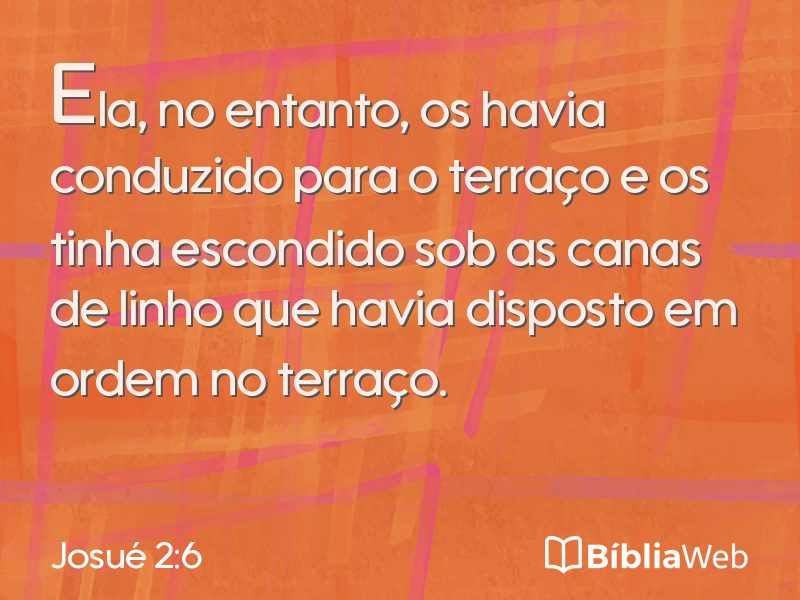 Josué 2:6 em imagem para compartilhar
