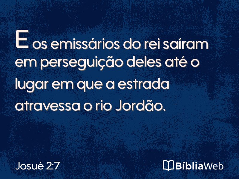 Josué 2:7 em imagem para compartilhar