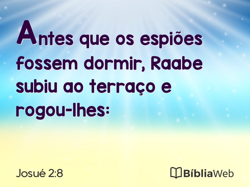 Josué 2:8 em imagem para compartilhar