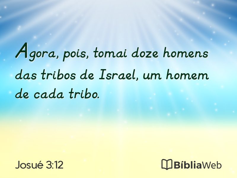 Josué 3:12 em imagem para compartilhar